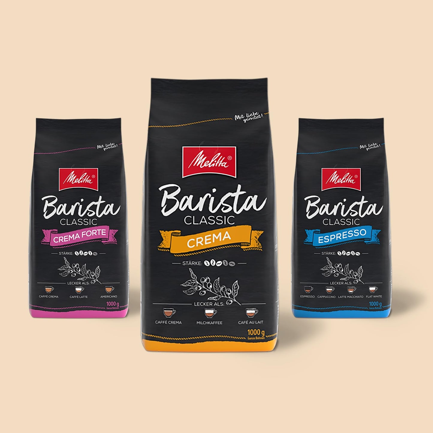 Melitta Barista Crema Bean Coffee, 1 Kg