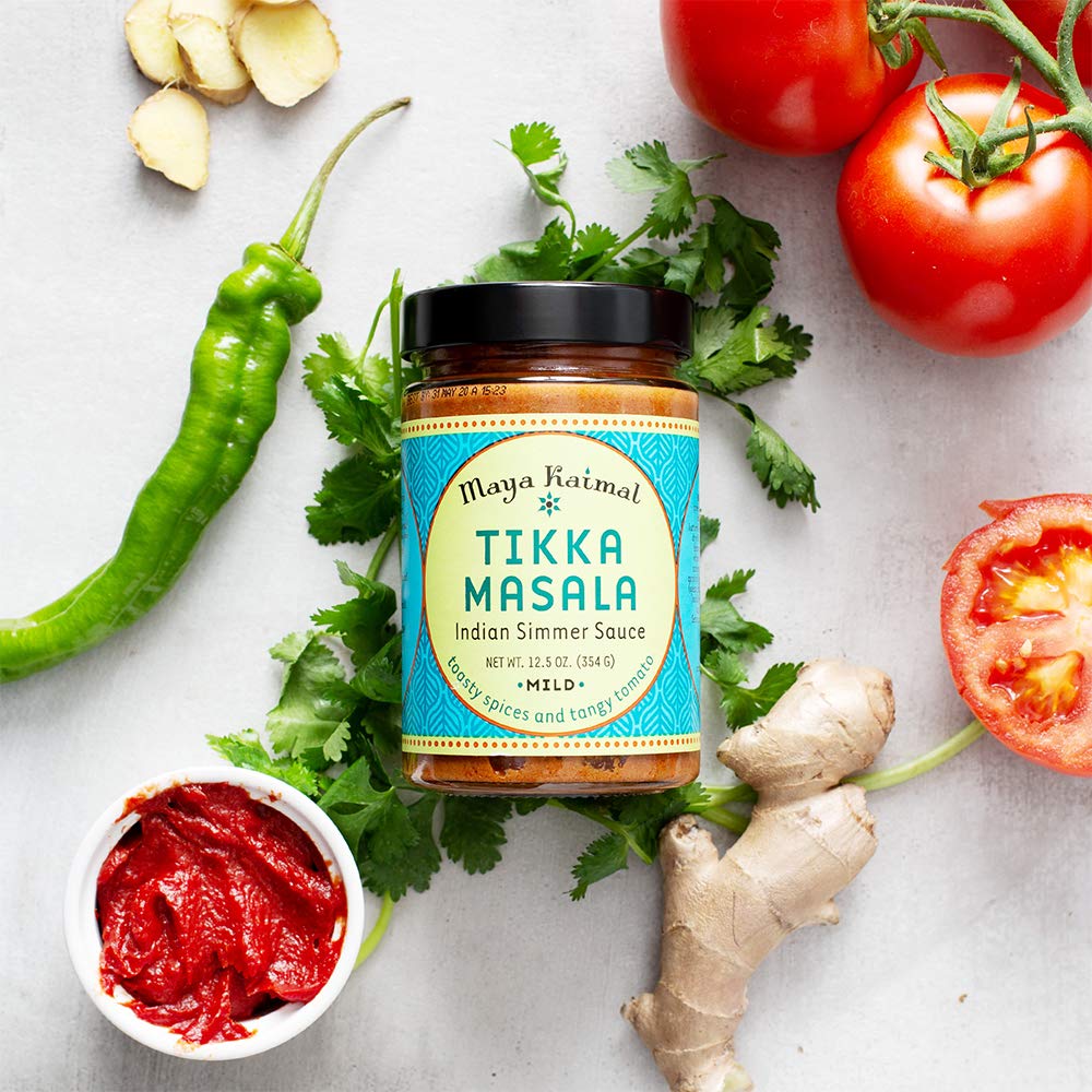 Maya Kaimal Tikka Masala Sauce, Mild Indian Simmer Sauce With Tomato And Garammasala Spices. Vegetarian, Gluten Free, 12.5 Oz