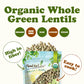 Food to Live Organic Whole Green Lentils, 25 Pounds - Non-GMO, Dried Raw Beans, Sproutable, Vegan, Kosher, Bulk. High in Folate,