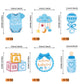 60 Pcs Edible Oh Baby Cupcake Toppers Pacifier Cloud Moon Star Welcome Baby Boy Cupcake Picks Edible Baby Shower It'S A Boy Cake