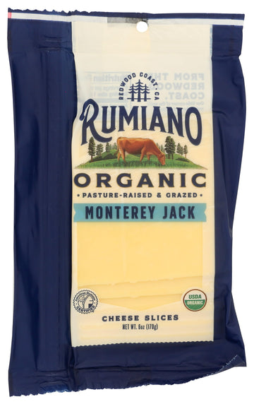 Rumiano Organic Monterey Jack Cheese, Sliced, 6 oz
