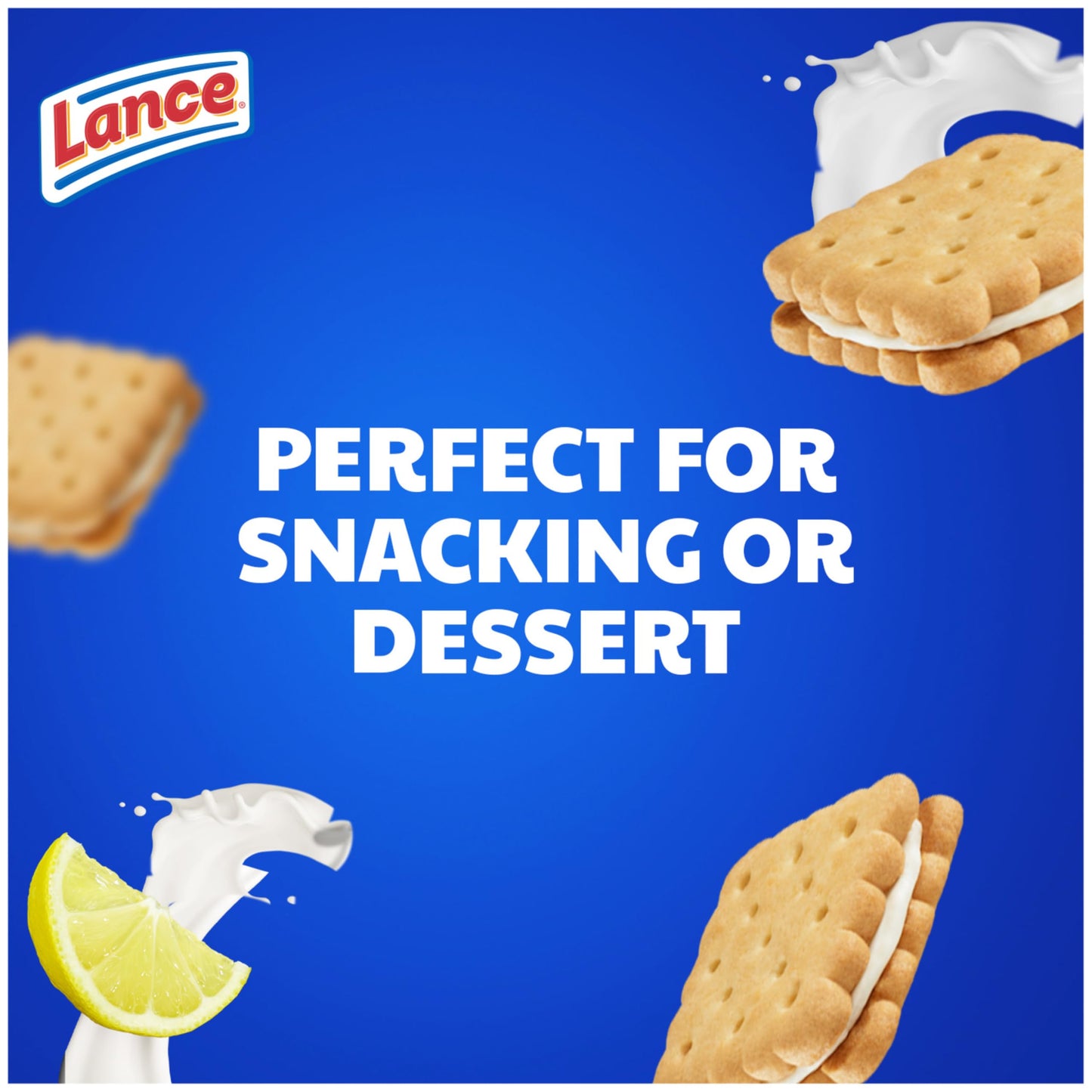 Lance Sandwich Cookies, Nekot Lemon Creme, 10 Individually Wrapped Packs, 6 Sandwiches Each