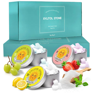 Xylitol Stone Sugar Free Candy - Vegan & Keto Friendly Unique Hard Candy - 100% Natural Flavor Candies - Gluten Free & Non-GMO B