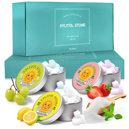 Xylitol Stone Sugar Free Candy - Vegan & Keto Friendly Unique Hard Candy - 100% Natural Flavor Candies - Gluten Free & Non-GMO B
