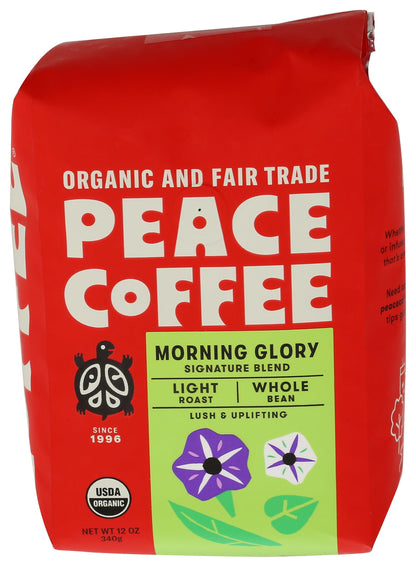 Peace Coffee Organic Morning Glory Blend, 12 Oz