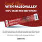 Paleovalley 100% Grass Fed Original Beef Sticks - Delicious Gluten Free Beef Snack - High Protein Keto Friendly