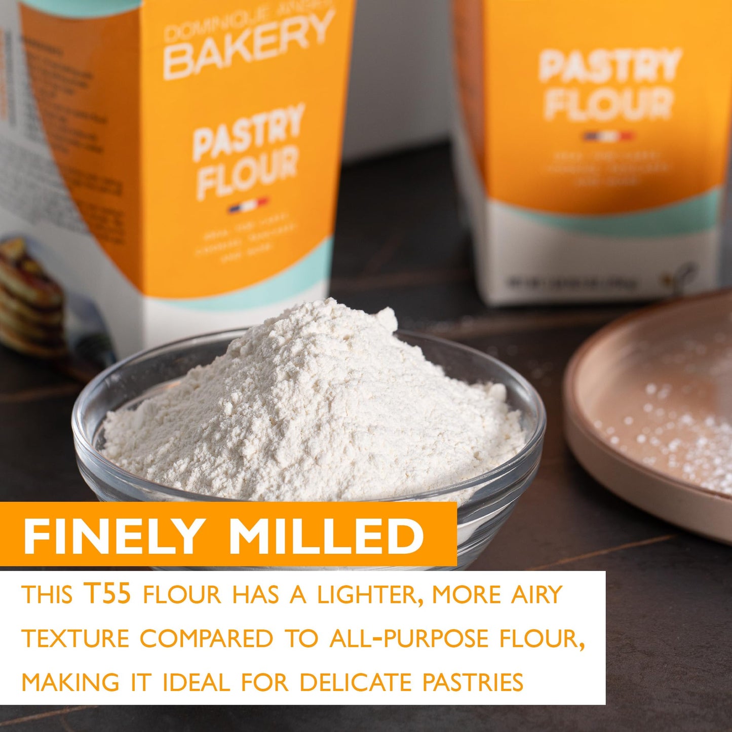 Fine French Pastry Flour, By Dominique Ansel & Grands Moulins De Paris,T55 Soft White Wheat Flour From France, Ideal For Baking