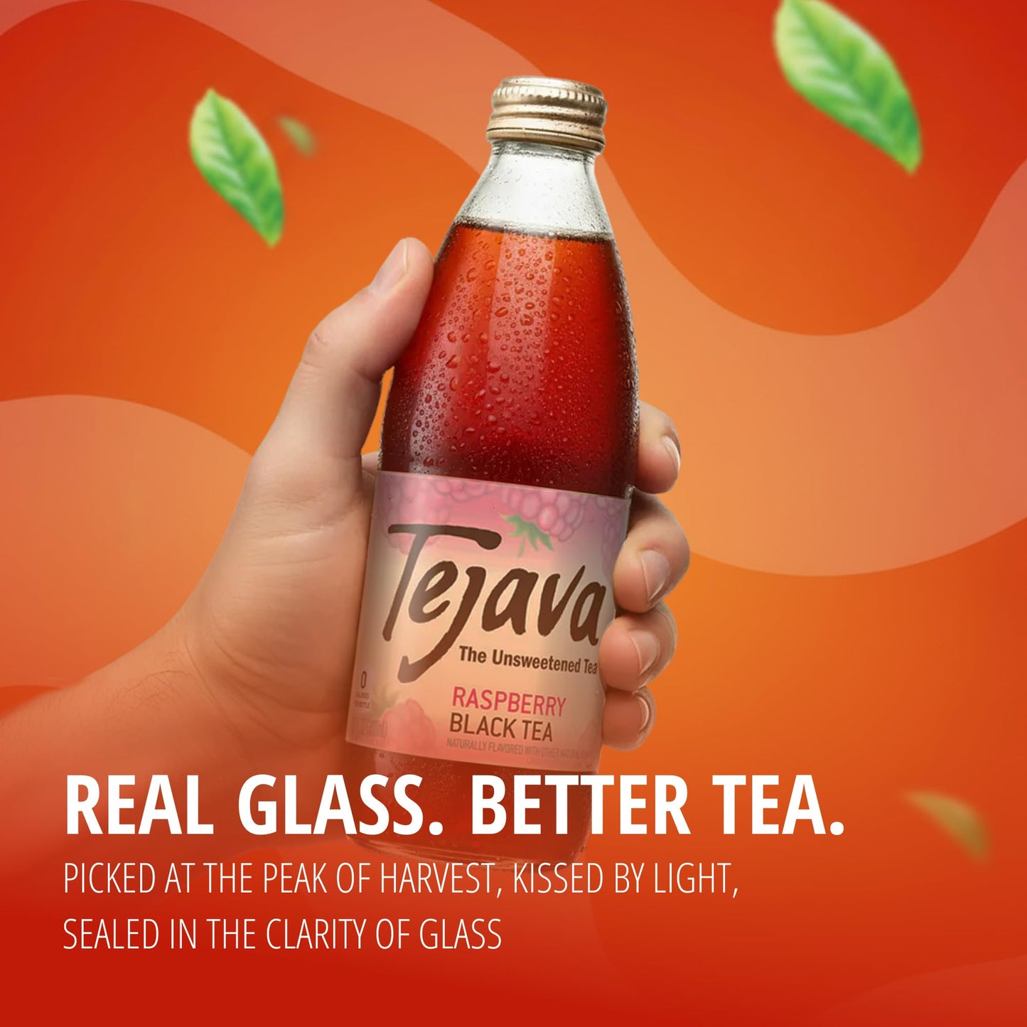 Tejava Raspberry Black Iced Tea  4 Pack  12oz Glass Bottles  Unsweetened  Non-GMO  Kosher  No Sugar or Sweeteners  No calories  No Preservatives  Brewed in Small Batches