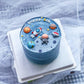 Gallarato Mini Size Blue Space Cake Decoration First Trip Around The Sun Cake Topper Two The Moon Cake Decoration Rocket Cake De