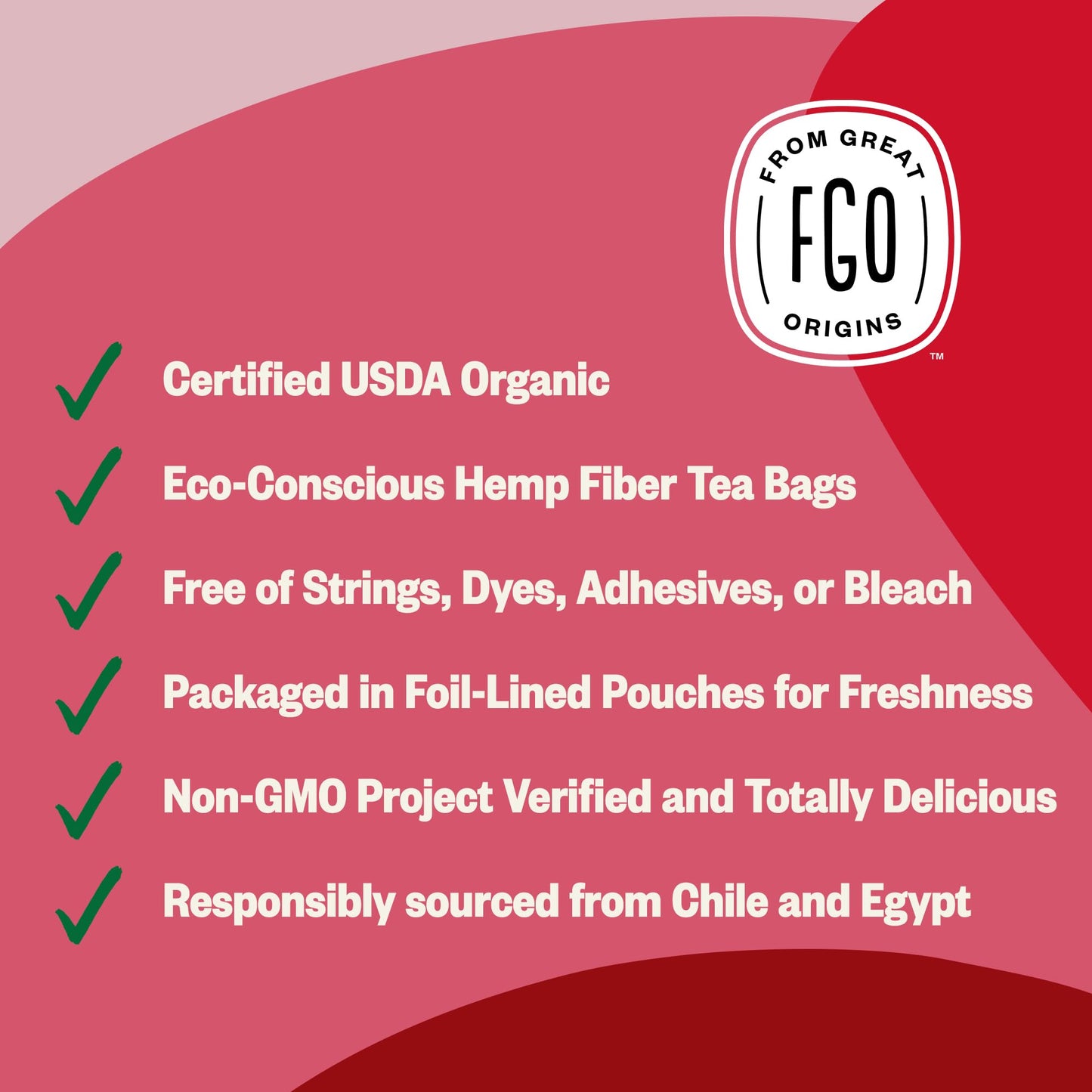 Fgo Organic Rosehips Tea, Eco-Conscious Tea Bags, 100 Count, Packaging May Vary (Pack Of 1)