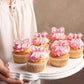 Cyodoos 40Pcs Edible Pink Bowknot Cupcake Toppers Wafer Paper Bowknot Cake Dessert Picks Drink Topper Baby Shower Princess Cupca