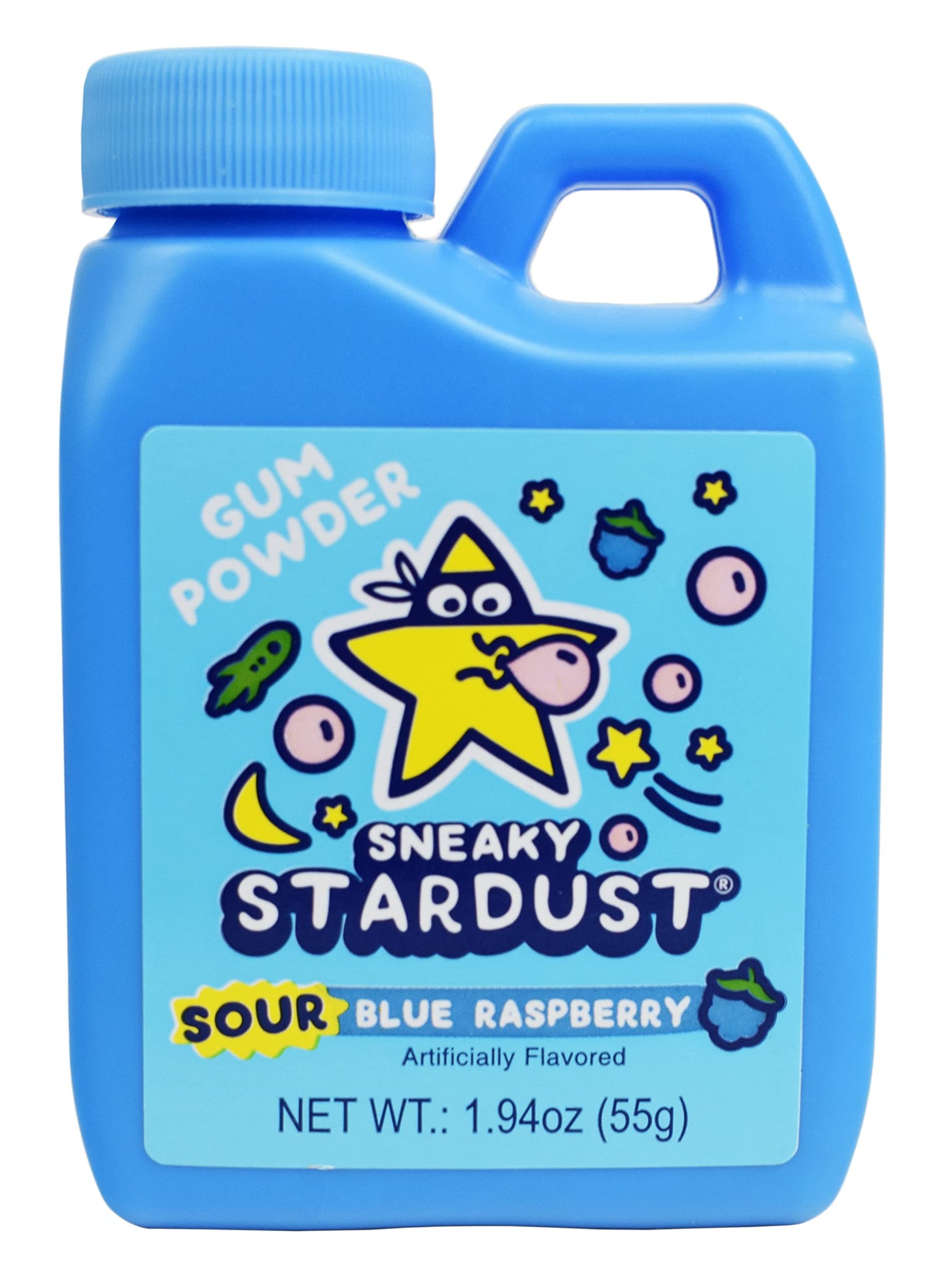 Kidsmania Set Of 6 Assorted Sneaky Stardust Magical Morphing Gum Jugs-Transforms From Powder To Gum In Your Mouth-2.5Inch L X 1I