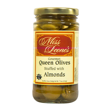 Leonard Mountain Miss Leone's Almond Stuffed Queen Olives, 12 Oz., Pack of 3