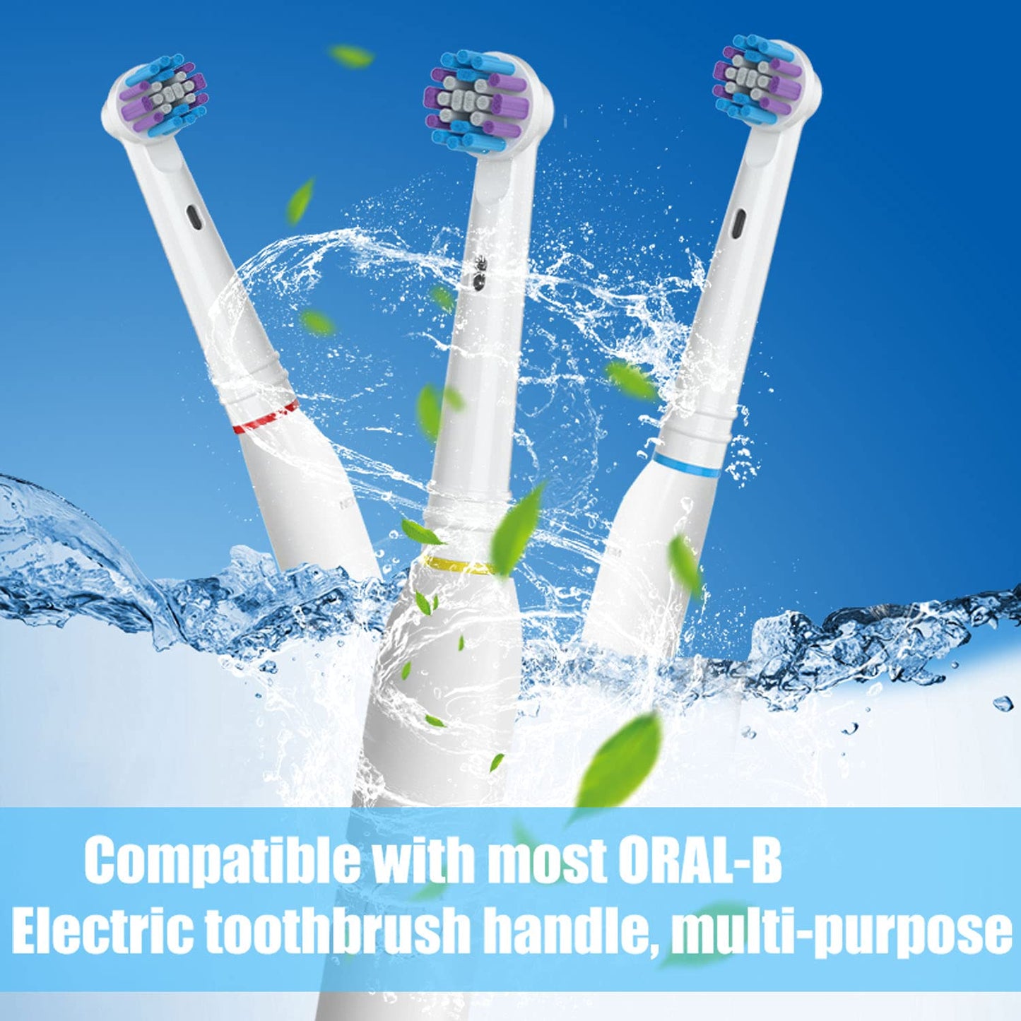 Replacement Toothbrush Heads For Oral-B, 4 Pack Replacement Heads Compatible With Oral B Braun Electric Toothbrush (4 Pack)