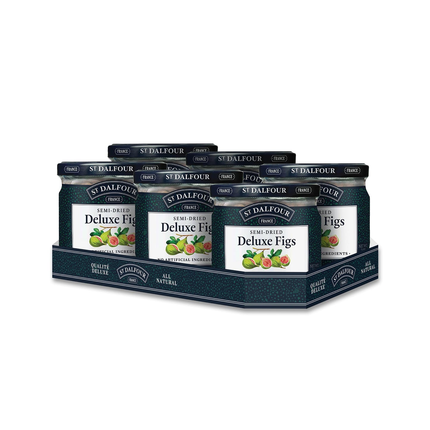 St. Dalfour Semi-Dried Deluxe Figs - 7 Oz - All Natural  No Preservatives Or Artificial Ingredients - Made In France - 100% From Fruit - Pack Of 6