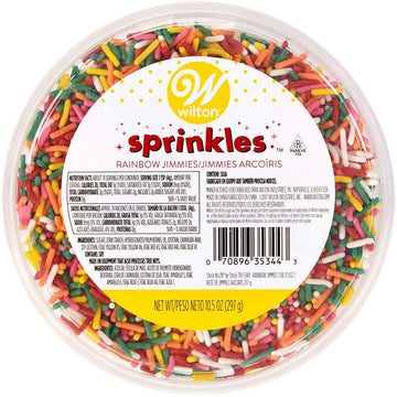 Jimmies Sprinkles 10.5Oz Tub-Rainbow