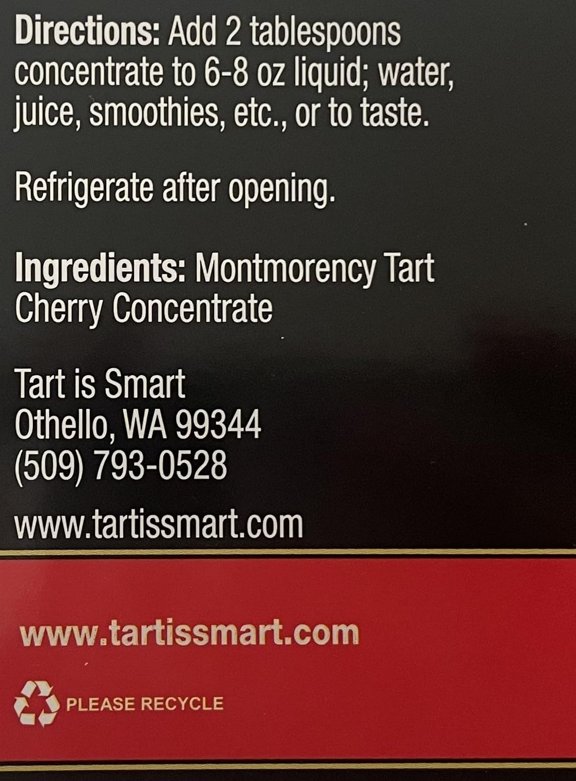 Tart Is Smart, Montmorency Tart Cherry Juice Concentrate, 32 Ounce (Pack Of 3)