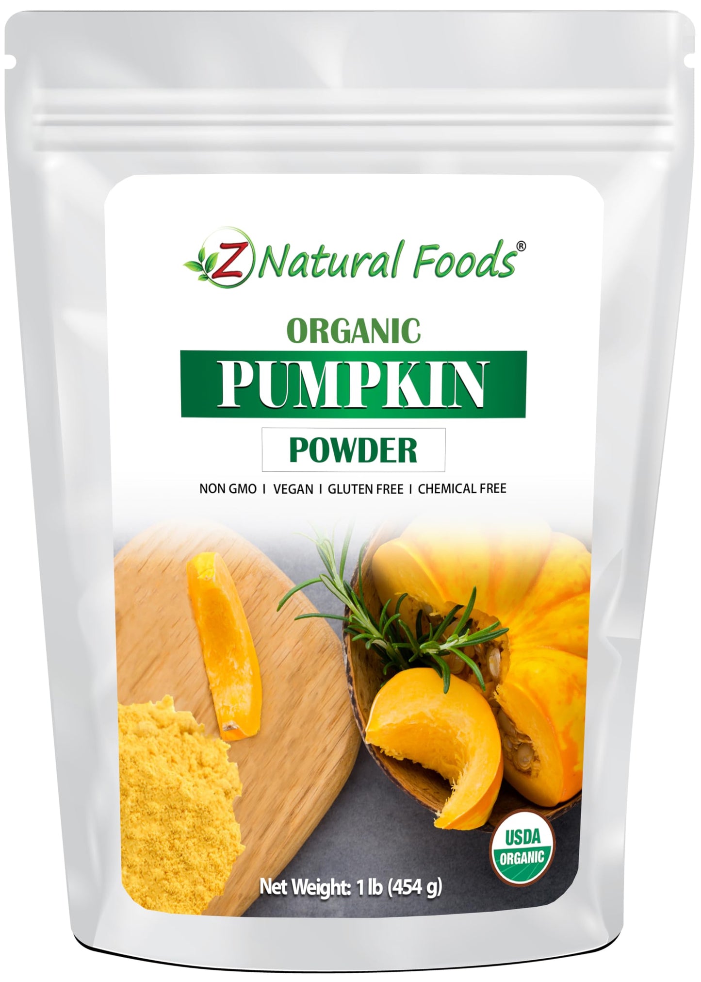 Z Natural Foods Organic Pumpkin Powder - 16 Ounce - Gluten Free, Kosher, Vegan
