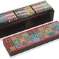 Octavius - Assorted Tea Variety Pack In Tile Motif Design Wooden Box | 6 Flavors, 60 Tea Bags | Black & Green Tea | Tea Gifts For Women & Men
