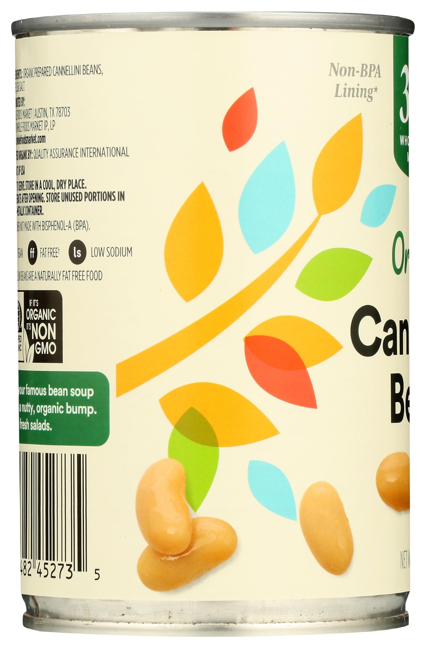 365 by Whole Foods Market Organic Cannellini Beans, 15.5 OZ, Pack of 1