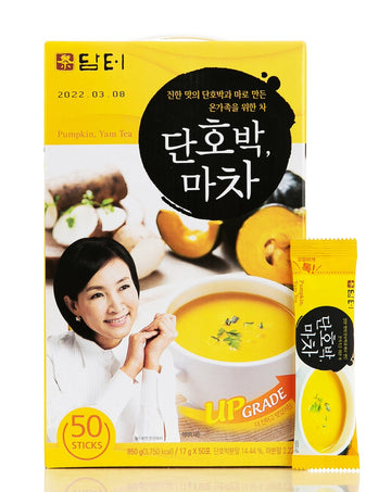 Damtuh Korean Sweet Pumpkin and Yam Tea Powder Drink 50 Count (Pack of 1)