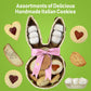 Gourmet Italian Cookie Gift Basket - 16Oz Basket Of Individually Wrapped Cookies | Assorted Italian Desserts For Birthdays, Anni