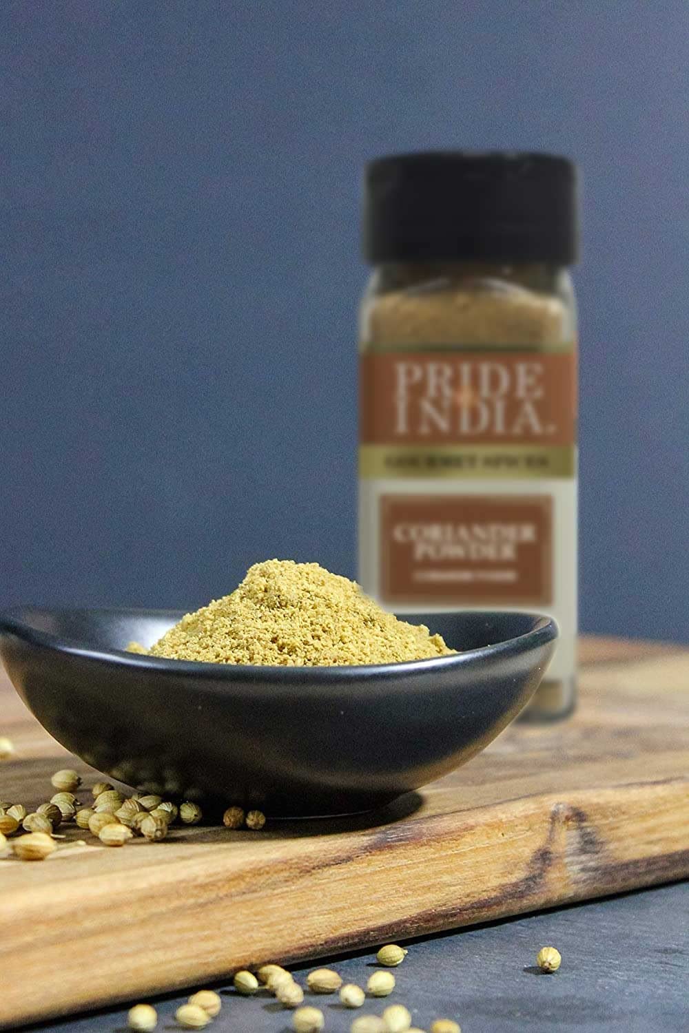 Pride Of India – Coriander Seed Ground – Authentic Indian Spice – Freshly Packed Gourmet Spice – Must Ingredient In Indian & Middle Eastern Cuisines – Easy To Use – 2.6 Oz. Small Dual Sifter Jar