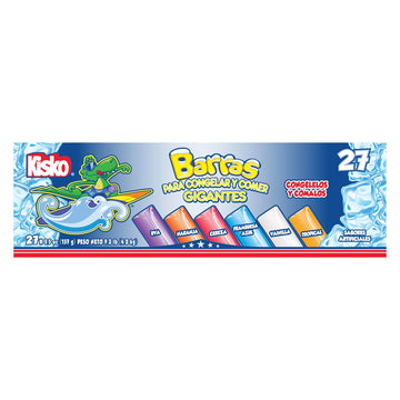 Kisko Freezies Ice Pops, Bulk Variety Giant Freezies, 27 Pieces