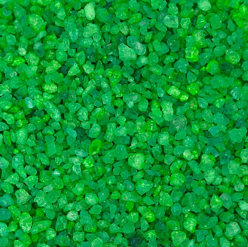 SweetGlob Old Fashioned Large Rock Sugar Candy Gems, Lump Sugar Rock Crystals (Green Apple, 1 Pound)