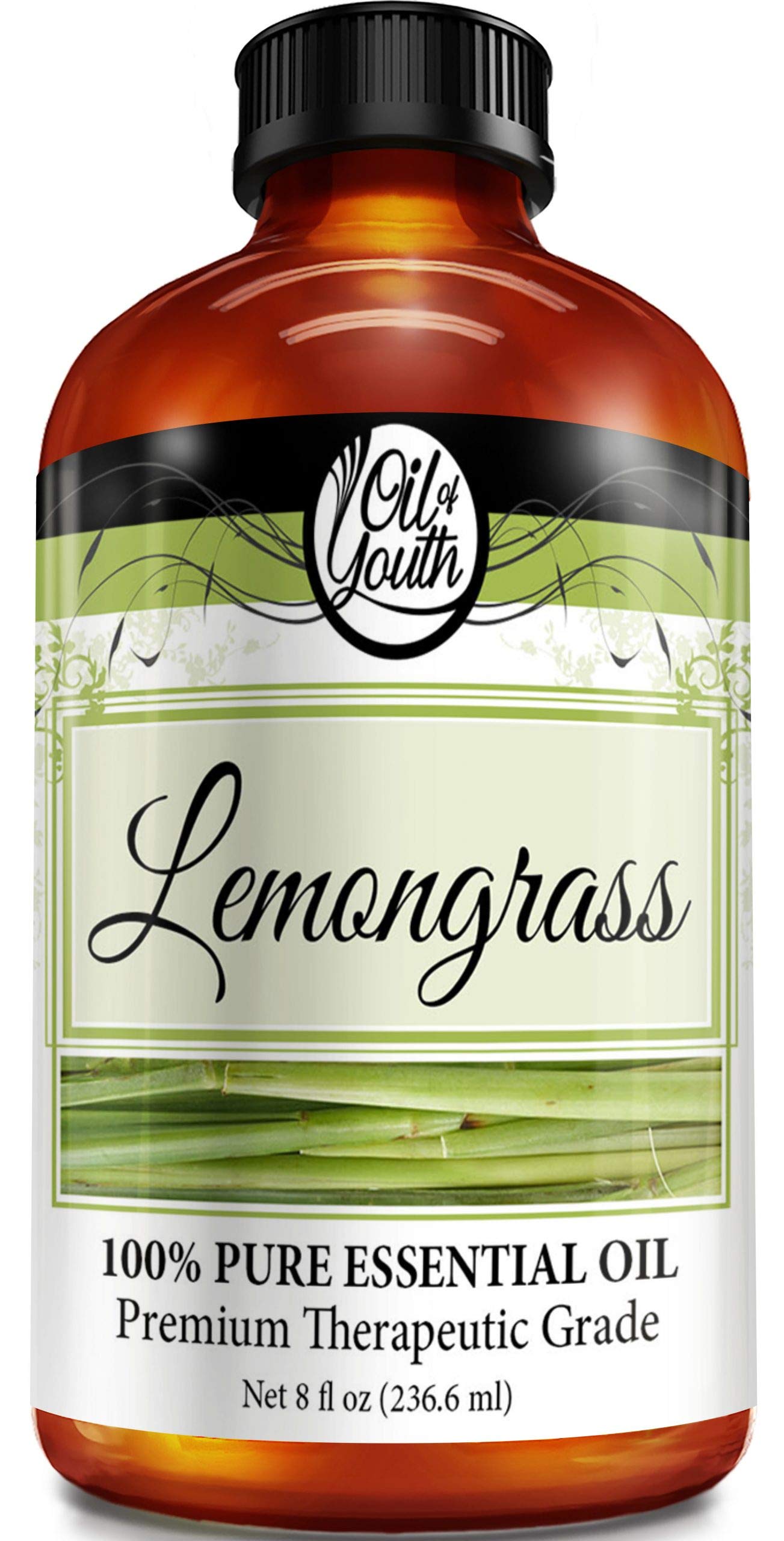 Oil Of Youth Essential Oils 8Oz - Lemongrass Essential Oil - 8 Fluid Ounces