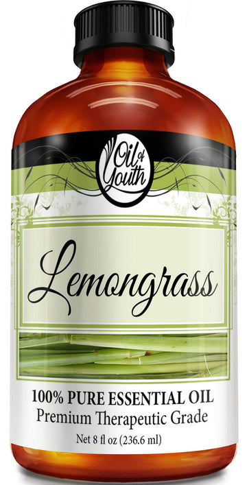 Oil Of Youth Essential Oils 8Oz - Lemongrass Essential Oil - 8 Fluid Ounces