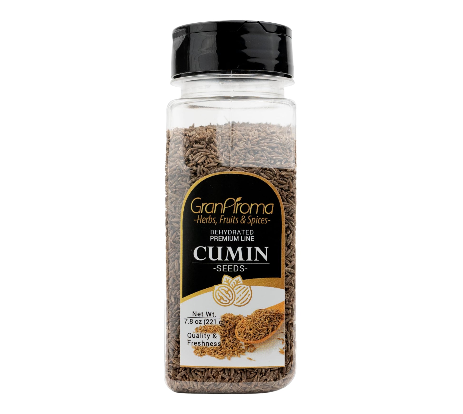GranAroma Whole Cumin Seeds, Earthy & Warm, Authentic Global Seasoning (7.8 Ounce)