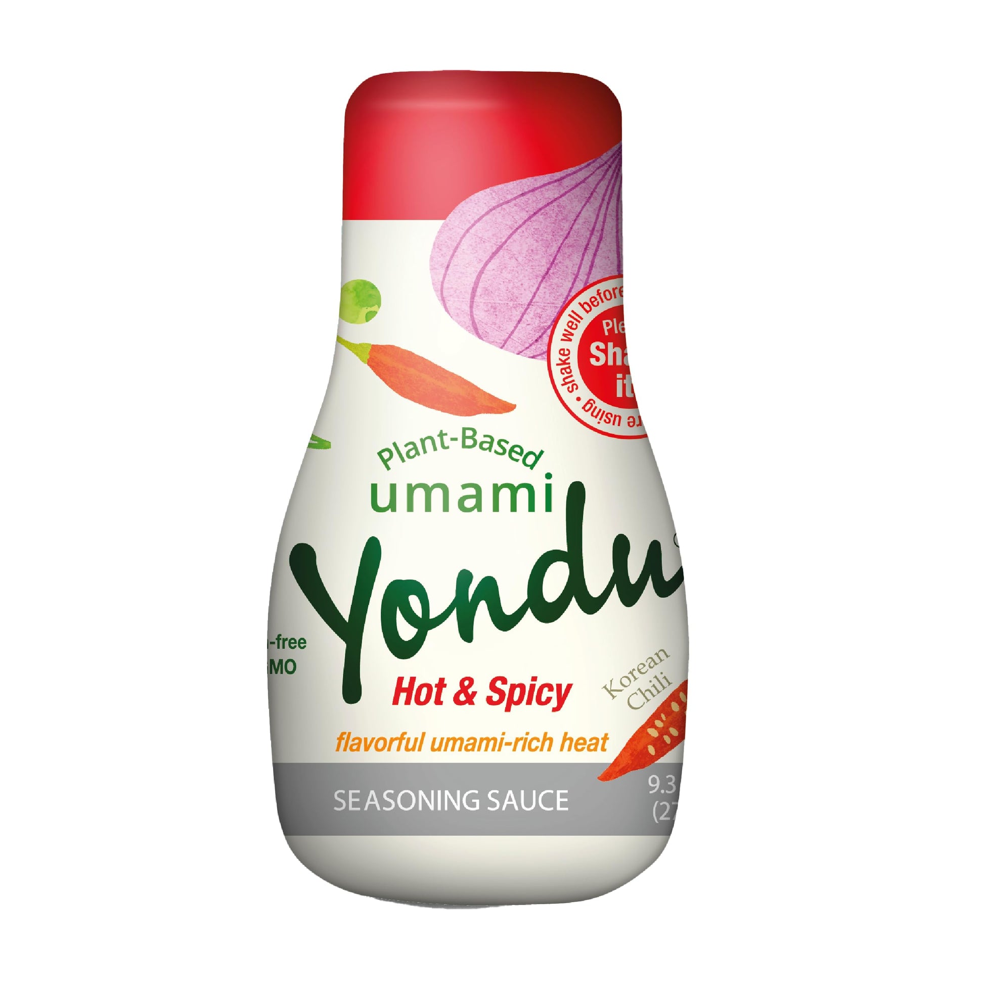 Yondu Hot & Spicy Vegetable Umami Essence (9.3fl oz) - Authentic Korean Sauce for All Dishes. Premium Plant-Based Seasoning, Nat