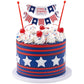 Decopac Patriotic Fusion Mix Candy Sprinkles, 26Oz, Fancy Sprinkles In Handheld Container, Edible Sprinkles For Celebration Cakes, Cupcakes, Cookies And Donuts