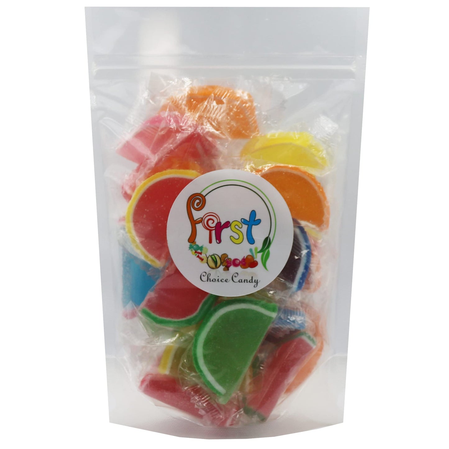 Jelly Fruit Slices Gummy Candy Individually Wrapped (Assorted, 1 Pound)