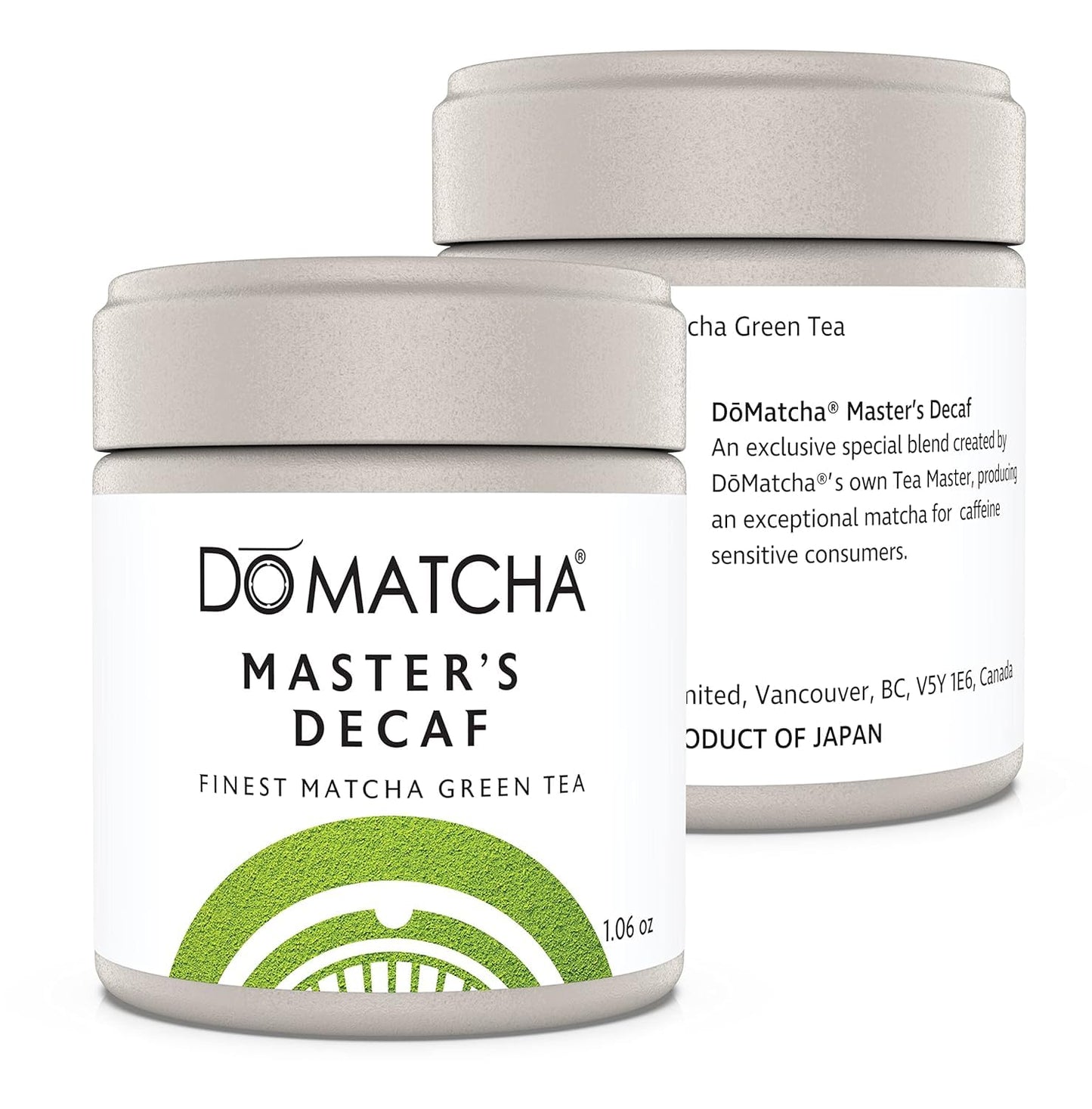 DoMatcha Masters Decaf Matcha Powder, Ceremonial Grade Green Tea, 30g (1.06 Ounce)