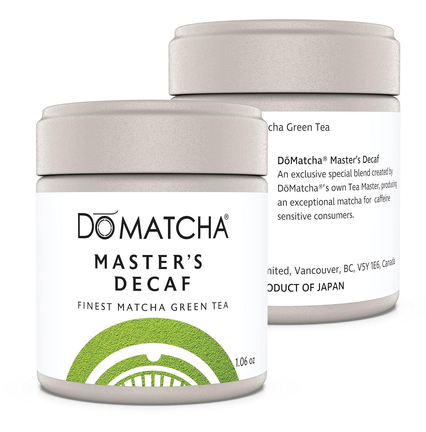 DoMatcha Masters Decaf Matcha Powder, Ceremonial Grade Green Tea, 30g (1.06 Ounce)