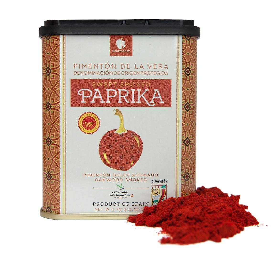 Gourmanity Smoked Paprika Powder Twin Pack, 2.5 oz, Kosher, Gluten Free, Premium Oak Wood Smoked Seasoning