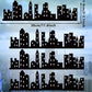 4 Pieces City Cake Border Decoration Toppers Stick On Or Lay On Building Images Lighted City Backdrop For Cakes Wrap Desserts Bi