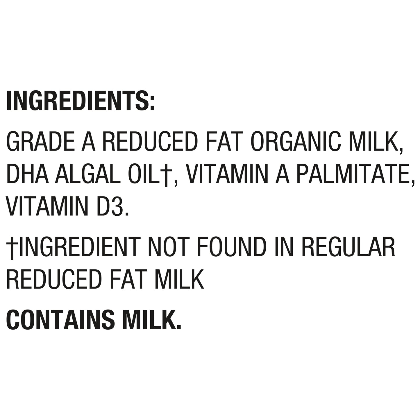 Horizon Organic DHA Omega-3 Milk, DHA 2 Percent Milk, 64 fl oz Half Gallon Carton