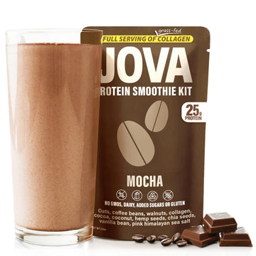 JOVA Mocha Meal Replacement Smoothie Kit | Nutritious, Delicious & Ready in 2 Minutes | 25g Protein, 8g Fiber (Gluten-Free, Non-