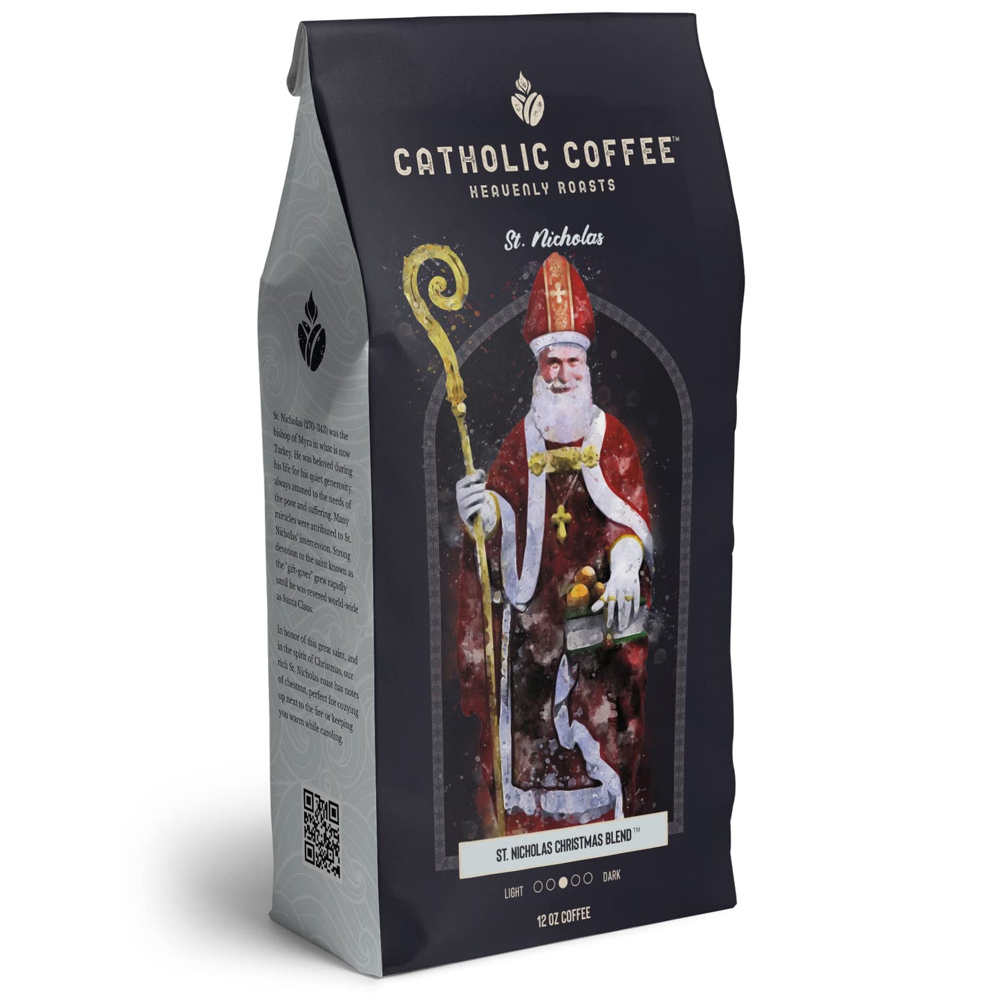 St. Nicholas Christmas Blend (Ground) 12 ounces Catholic Coffee, Heavenly Roasts Ground Coffee