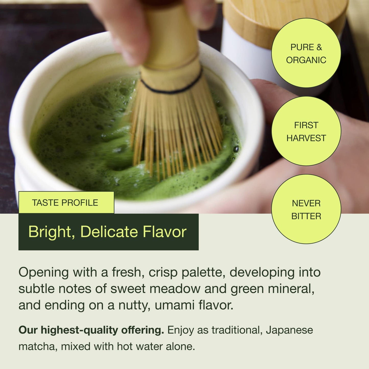 Encha Ceremonial Grade Matcha Powder - Organic Japanese Green Tea - 60g/2.12oz - First Harvest - Uji, Japan