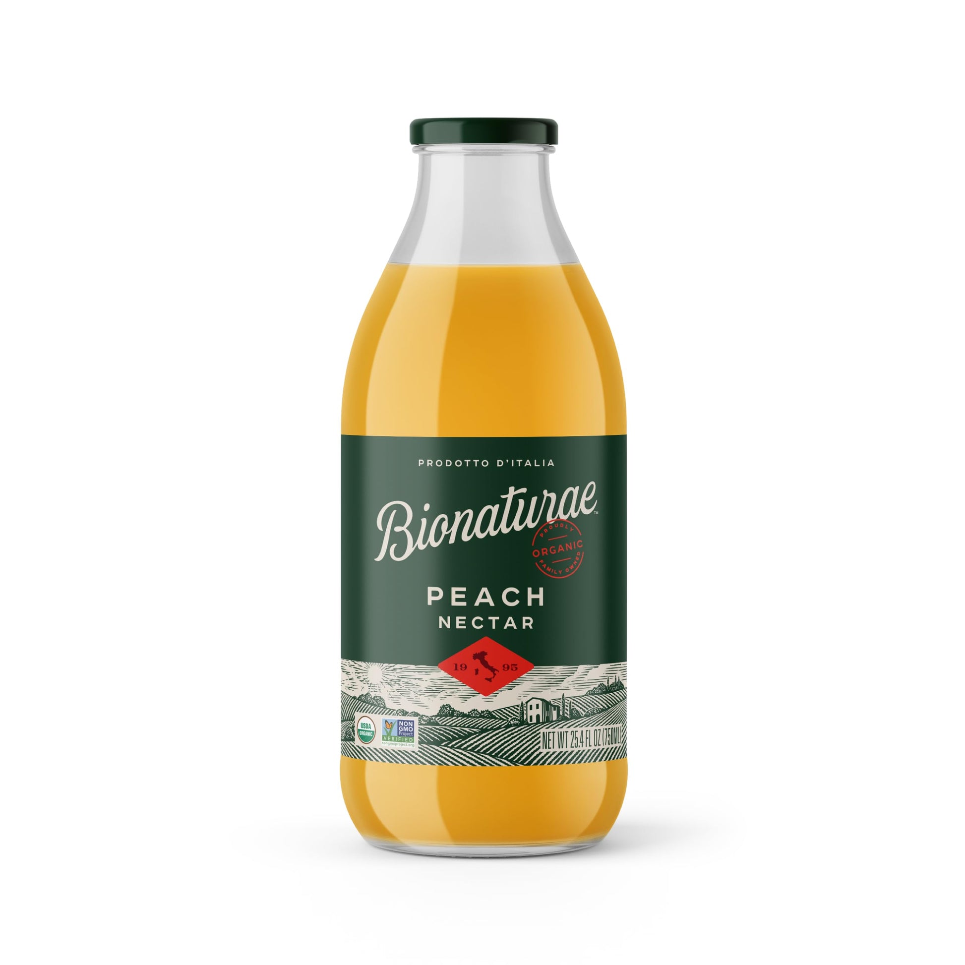Bionaturae Organic Peach Nectar - Peach Juice, Peach Nectar Juice, Non-GMO, USDA Certified, No Sugar Added, No Preservatives, Or
