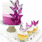 Sugar Robot Edible Butterflies Cake Toppers - Ombre Monarch - 2.5x2.5 - Pink - Premium Crafted in the USA