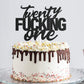 Twenty One Black Glitter Cake Toppers 21 Years Old 21St Birthday Party Decorations Supplies