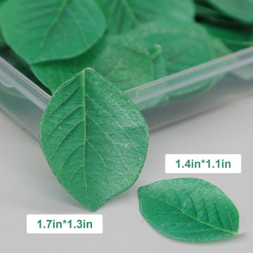 92Pcs Edible Leaves Edible Green Cake Cupcake Toppers Edible Wafer Paper Leaf Cake Decoration For Hawaii Aloha Summer Theme Wedd