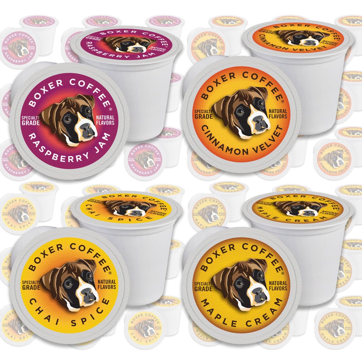 Boxer Coffee Medium Roast Variety Pack Sampler, 48 Count Single-Serve Pods Compatible with Keurig K-Cup Brewers