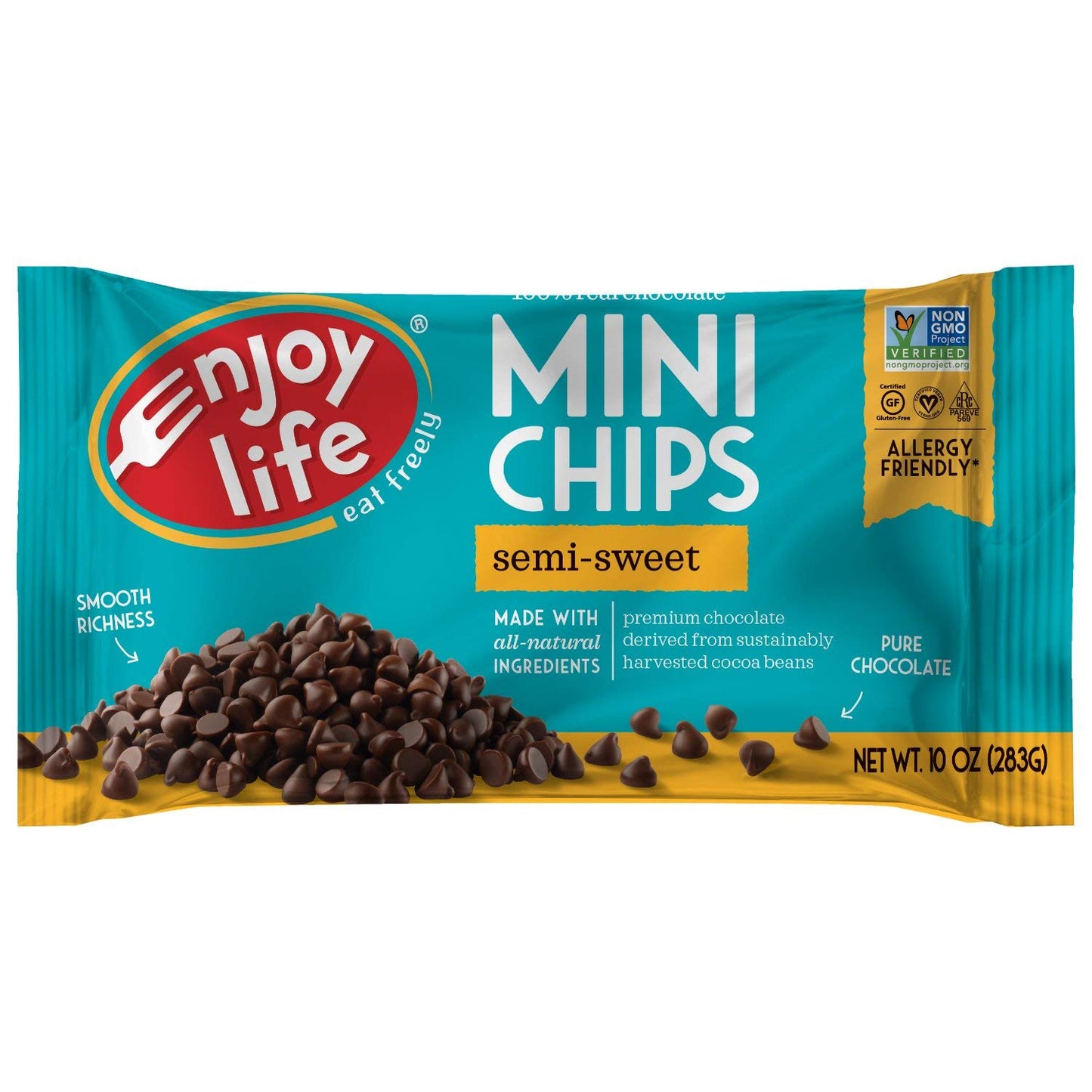 Enjoy Life Semi-sweet Chocolate Mini Chips, 10 Ounce, Pack of 2