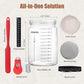 Koackl Sourdough Starter Kit with Glass Jar, 40oz, Magnetic Lame, Thermometer, Sc r, Cloth Cover, Transparent Color